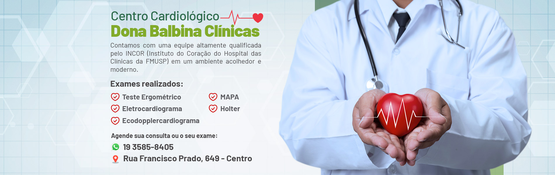 Banner Dona Balbina Clínicas Centro Cardiológico